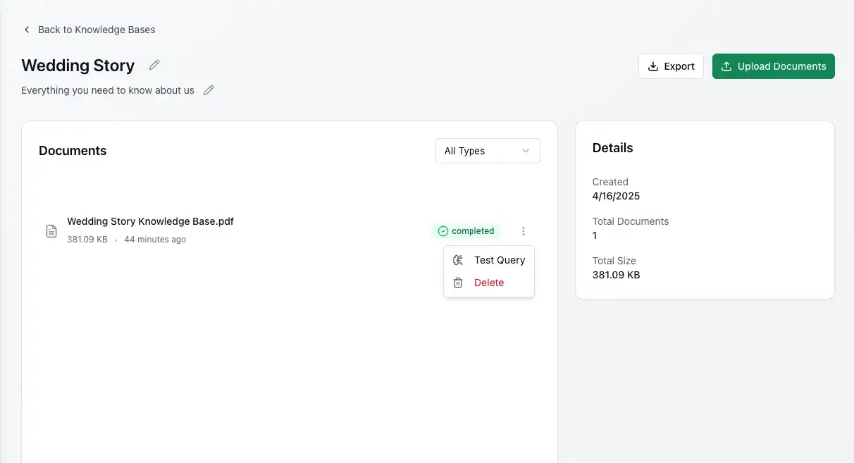 Document Context Menu