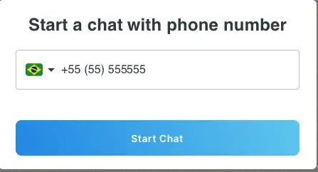 Start Chat by Phone Number Modal