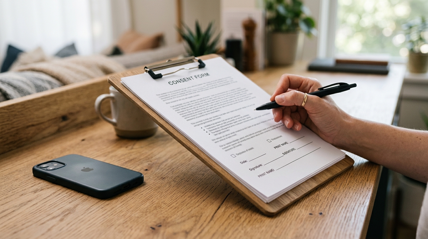 consent form clipboard